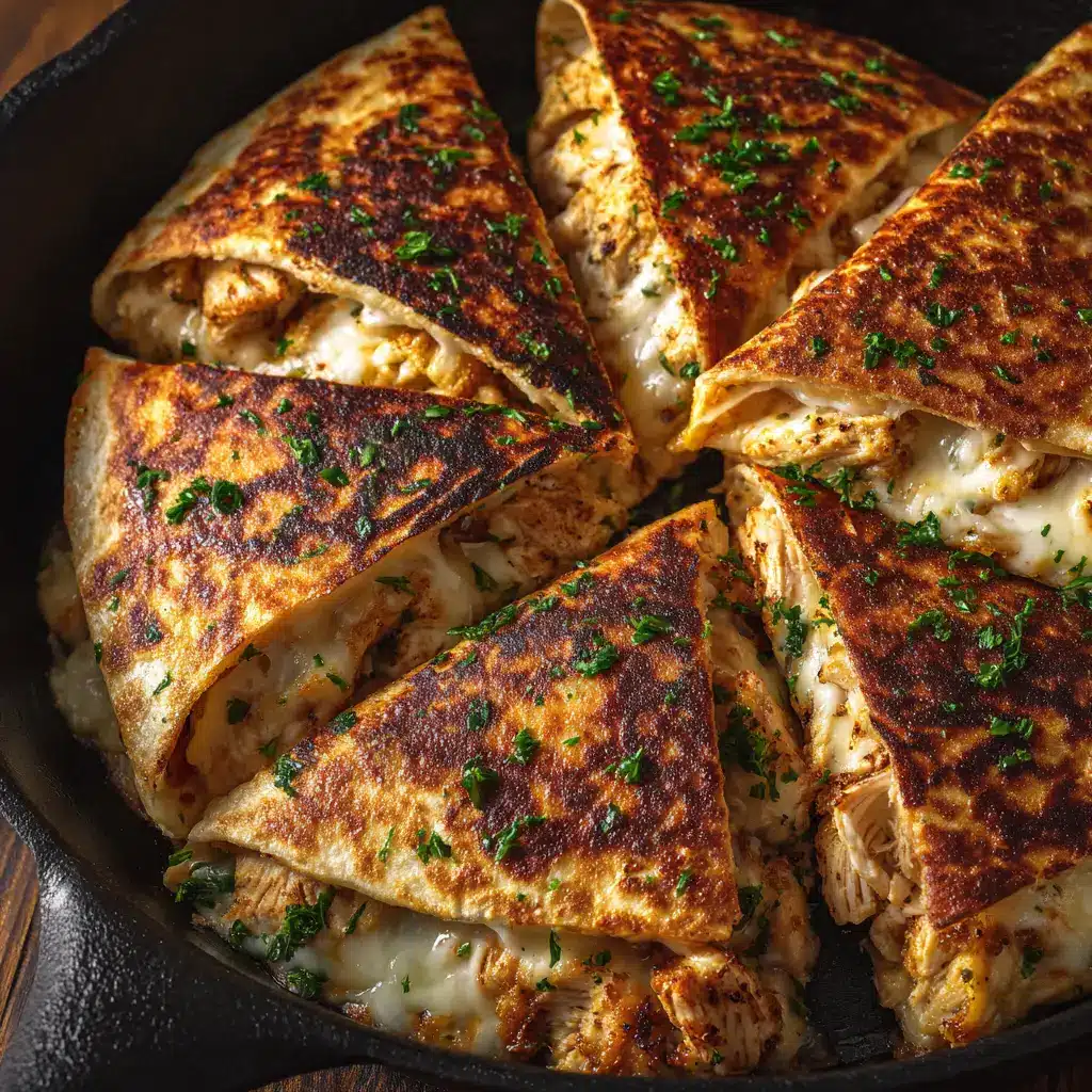 Four uncooked Cheesy Garlic Chicken Wraps rolled and ready to be pan-fried, resting on a wooden cutting board.