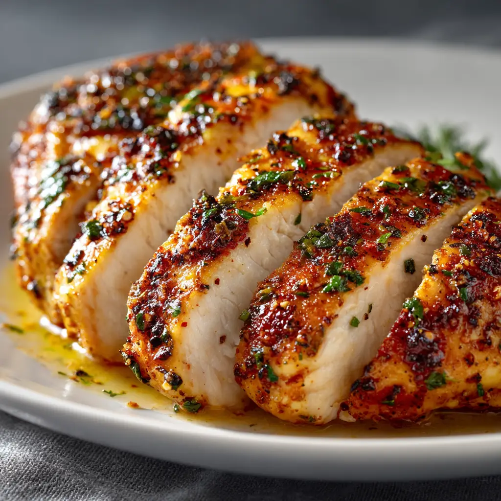 Slow Cooker Chicken Breast: The Juiciest, Easiest Recipe! 1 A cooked slow cooker chicken breast being checked with a meat thermometer to ensure it has reached the perfect internal temperature.