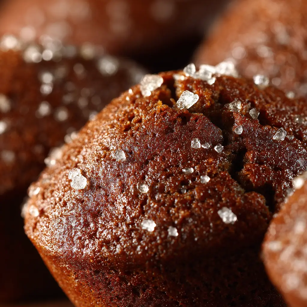 Freshly baked gingerbread muffins cooling on a wire rack, ready to be enjoyed. The perfect easy Christmas muffin recipe.