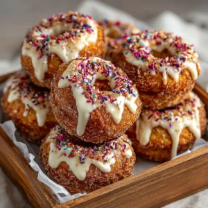 A beautiful stack of homemade baked pumpkin doughnuts with a dusting of cinnamon sugar, showcasing their perfect cakey texture.