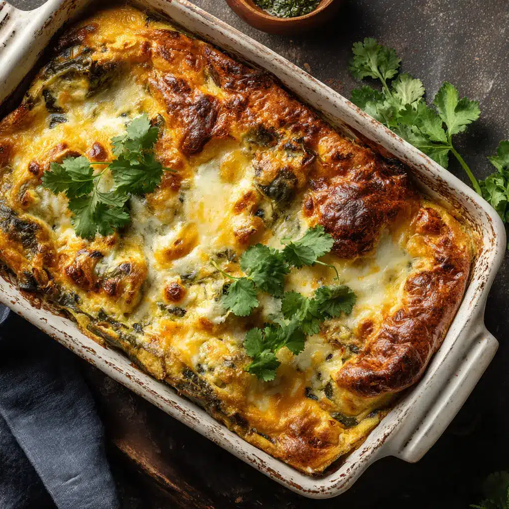 The ingredients for the Chile Relleno Casserole laid out, including poblano peppers, ground beef, shredded cheese, and eggs.