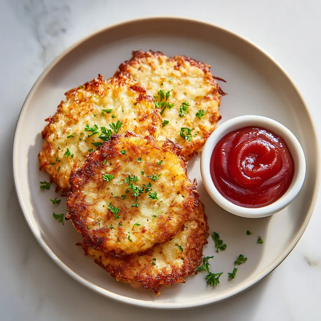 Air Fryer Frozen Hash Browns (The Crispiest, Easiest Method!) 1 A perfectly cooked, crispy air fryer hash brown being lifted with a spatula, showing its golden-brown texture.