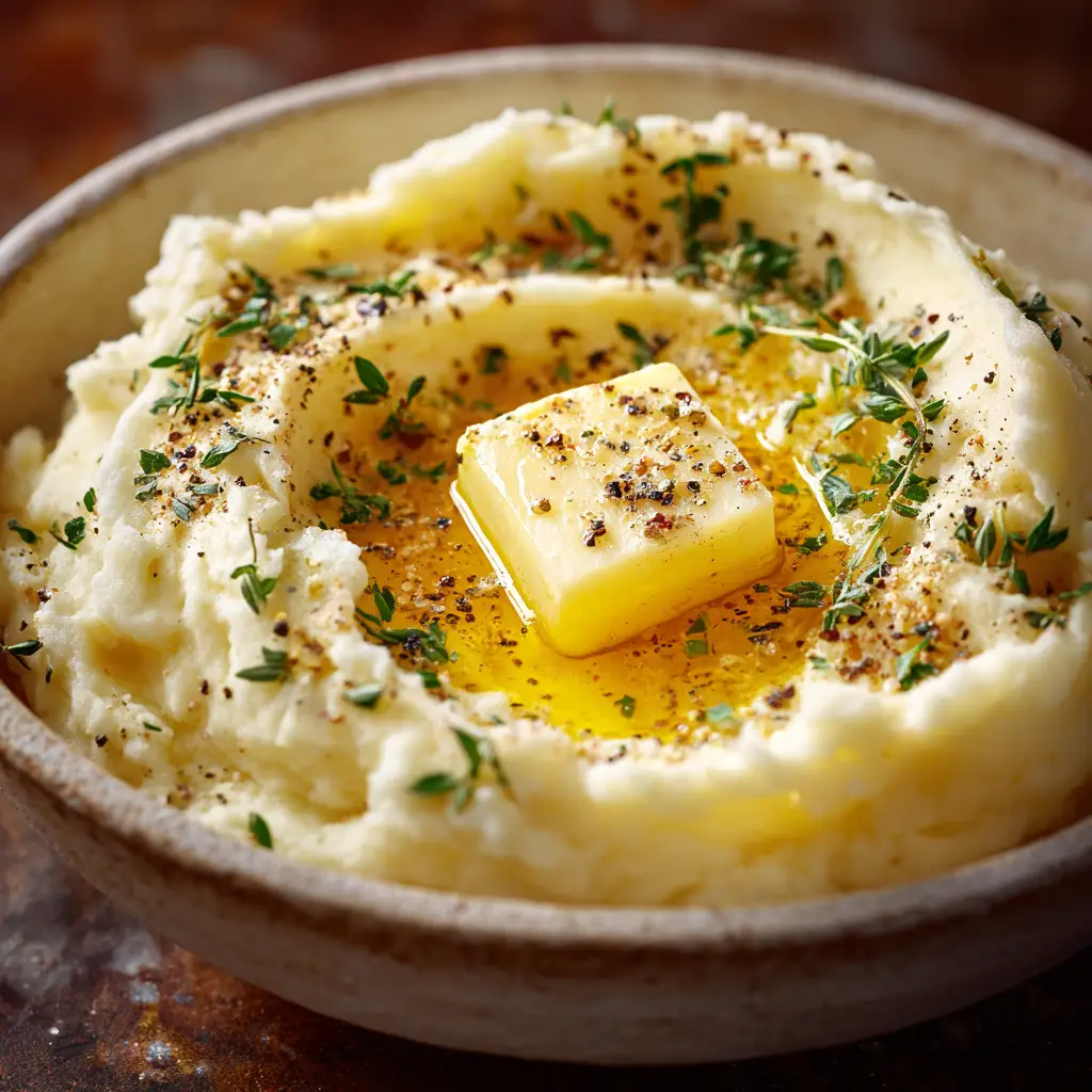 Best Mashed Potatoes Recipe (Fluffy & Creamy) 1 A spoonful of fluffy mashed potatoes being lifted from a bowl, demonstrating the ideal light and airy consistency.