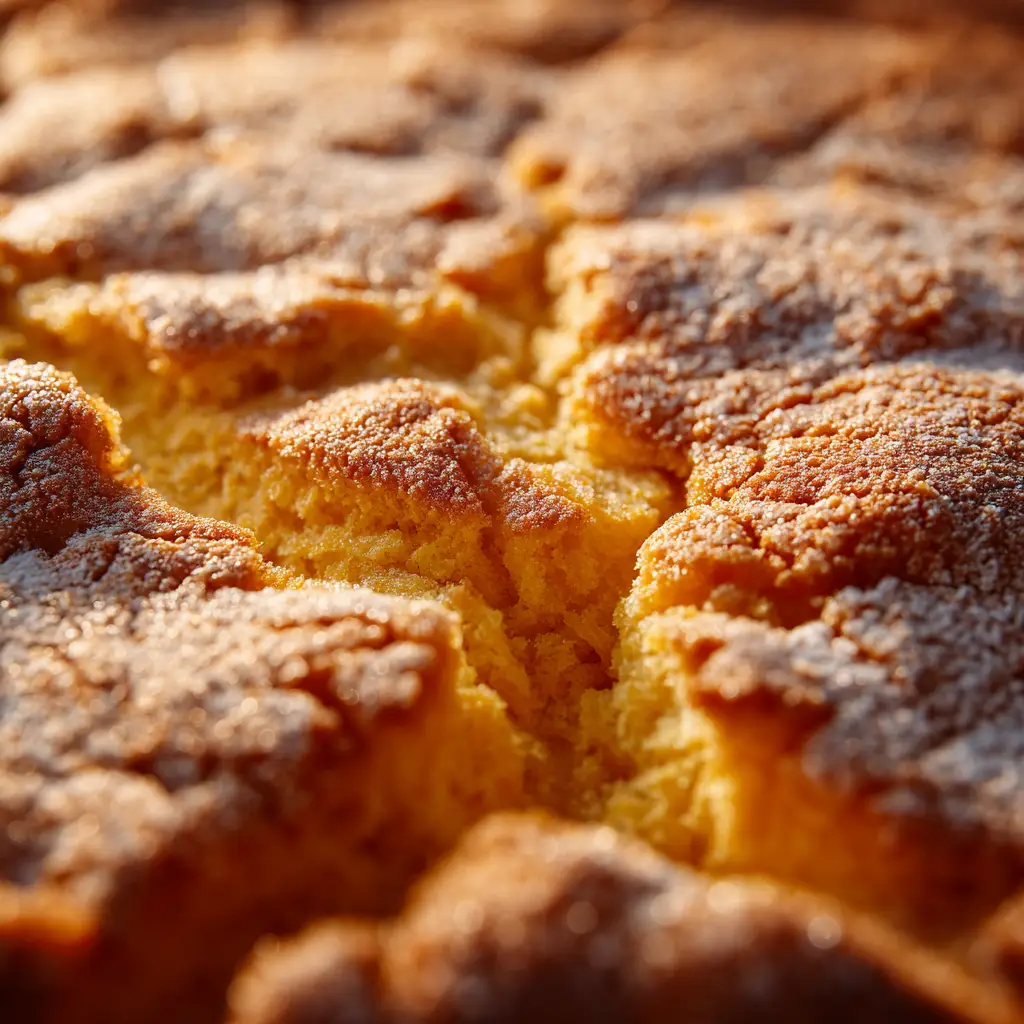 A spoonful of fluffy sweet potato soufflé, showing the light and airy texture of the interior.