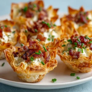 A close-up shot of a golden baked puff pastry bite, showcasing a make-ahead Thanksgiving finger food.