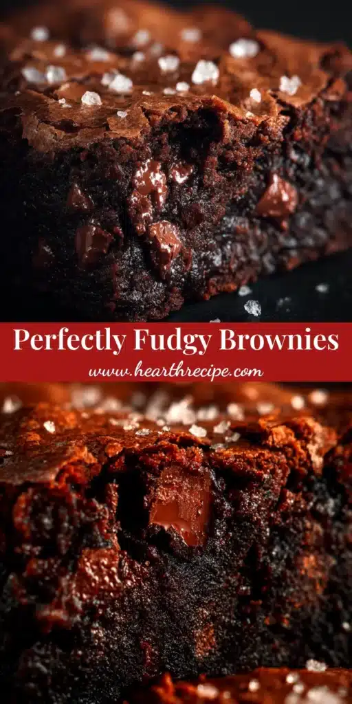 Homemade Brownies Recipe with a crinkly top, sliced into squares on a wooden board. These fudgy, chewy brownies are easy to make from scratch.