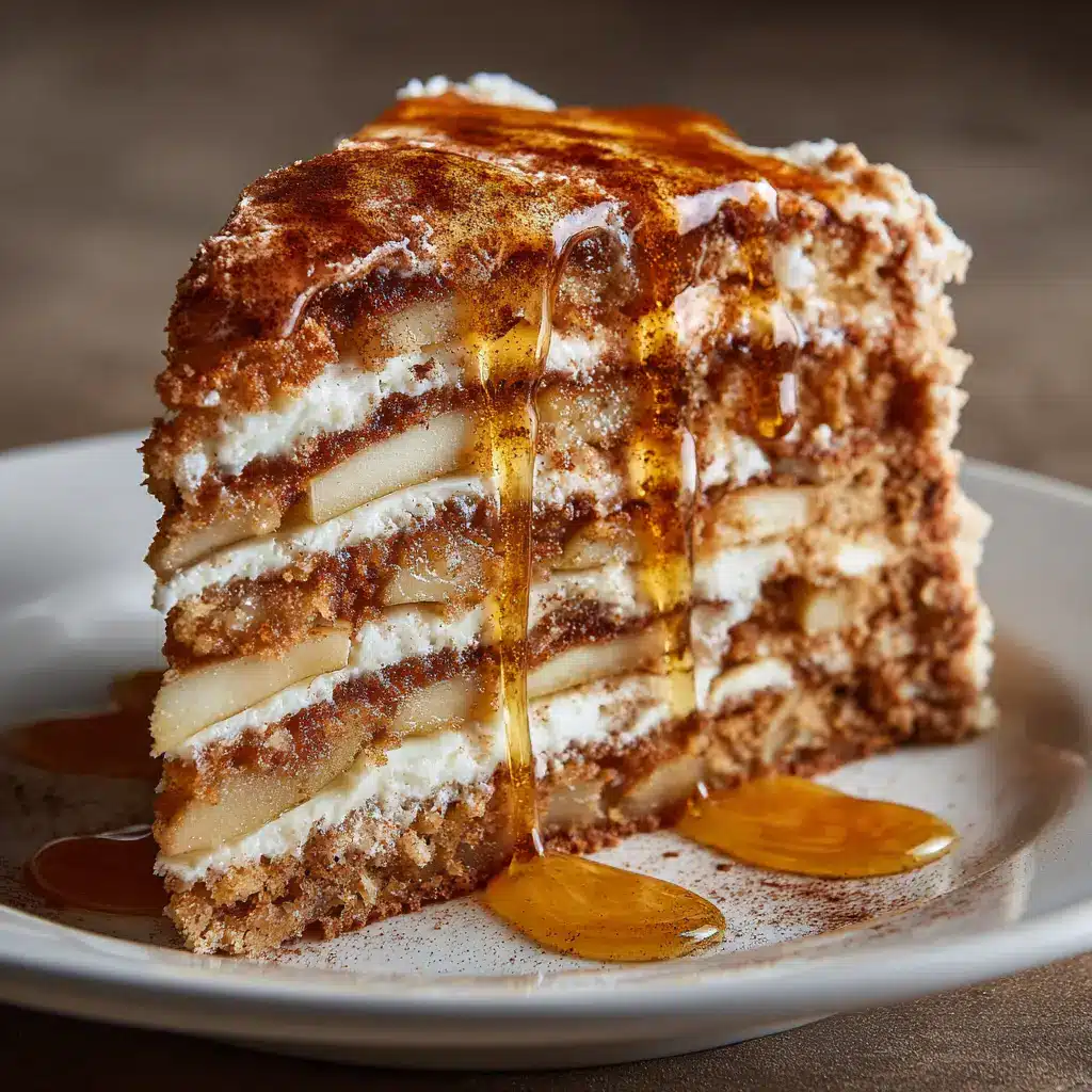 Honey Apple Cake (The Only Recipe You'll Ever Need) 2 Ingredients for honey apple cake arranged on a wooden surface, including flour, eggs, honey, and fresh apples.