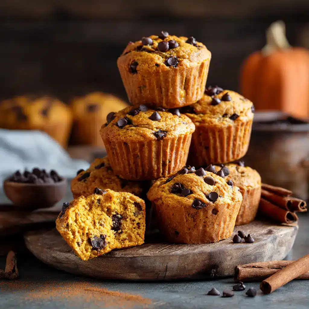 The batter for pumpkin protein muffins being mixed in a large bowl, showing the pumpkin puree, flour, and spices before being combined.