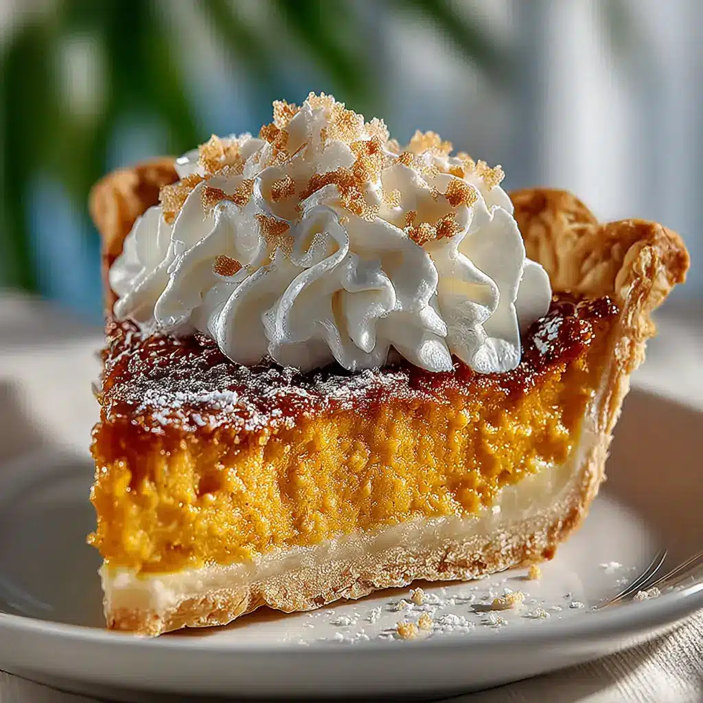 A bowl of smooth, mashed sweet potato filling being prepared for the pie. The vibrant orange color indicates a rich and flavorful base for the creamy sweet potato pie.