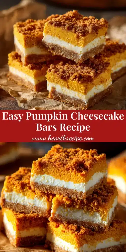 Pumpkin Cheesecake Bars: The Ultimate Creamy Fall Treat 4 A close-up overhead shot of perfectly cut pumpkin cheesecake bars on a platter, ready to be served. The ultimate fall dessert recipe.