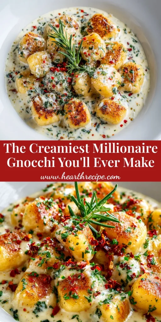 A delicious and easy creamy gnocchi recipe served in a white bowl, garnished with fresh basil. Perfect for a quick weeknight dinner.