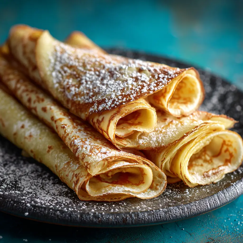 Crepes Recipe (Foolproof & Easy!) 2 A fresh stack of homemade crepes ready to be filled, made from a basic crepes recipe.