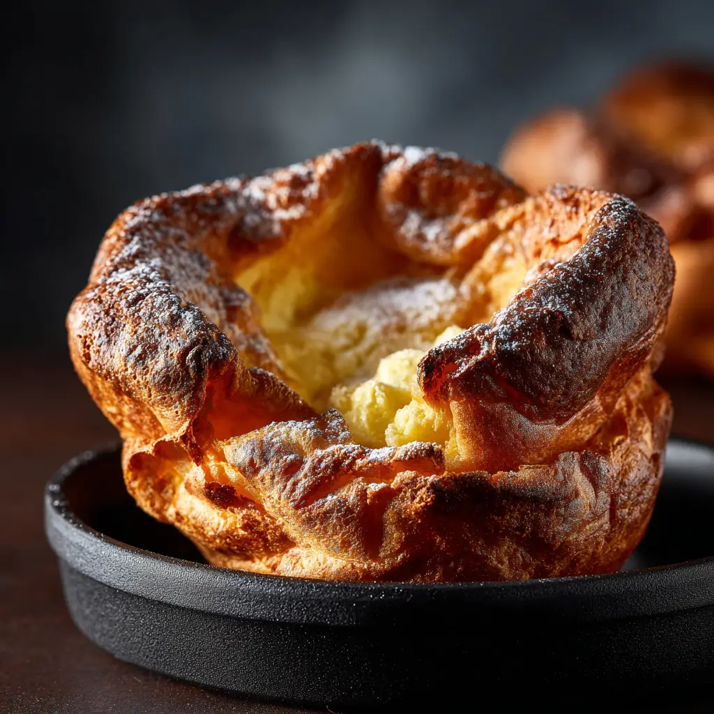 Popover Recipe: The Secret to Tall, Airy, Perfect Popovers 1 A fluffy popover torn open to reveal its hollow, steamy, and eggy interior.