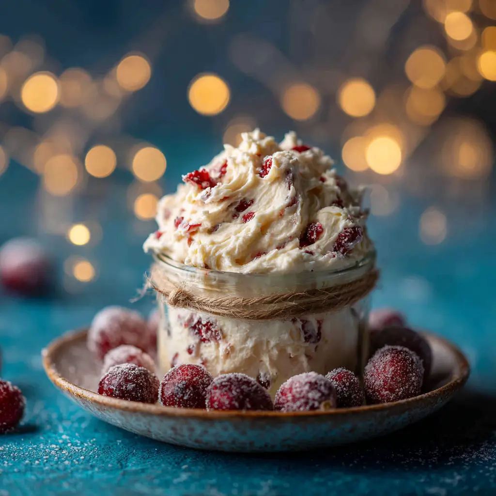 Spreading cranberry honey butter on a piece of fresh, warm cornbread to showcase its perfect consistency and delicious use.