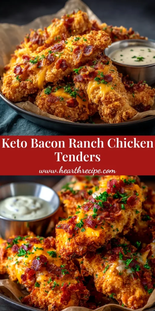 Crack Chicken Tenders (The Only Recipe You'll Ever Need) 3 A platter of delicious Crack Chicken Tenders, topped with melted cheddar cheese, crispy bacon, and fresh green onions. The ultimate cheesy bacon ranch chicken dinner.