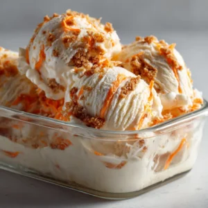 An extreme close-up of a perfectly formed scoop of homemade spiced ice cream, highlighting its creamy texture and rich color.
