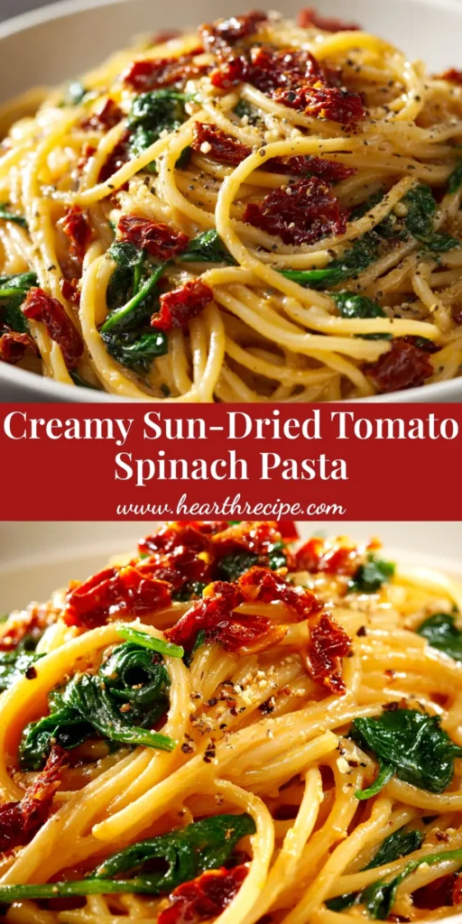 Sun-Dried Tomato Pasta: A Creamy, Dreamy 30-Minute Meal 3 A beautiful overhead shot of creamy sun-dried tomato pasta in a white bowl, garnished with fresh basil. Perfect for a quick and easy weeknight dinner.