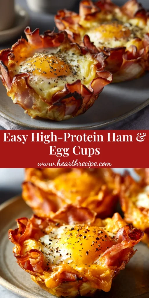 A delicious platter of freshly baked Ham and Egg Cups, garnished with chives. A perfect high-protein, low-carb breakfast idea.