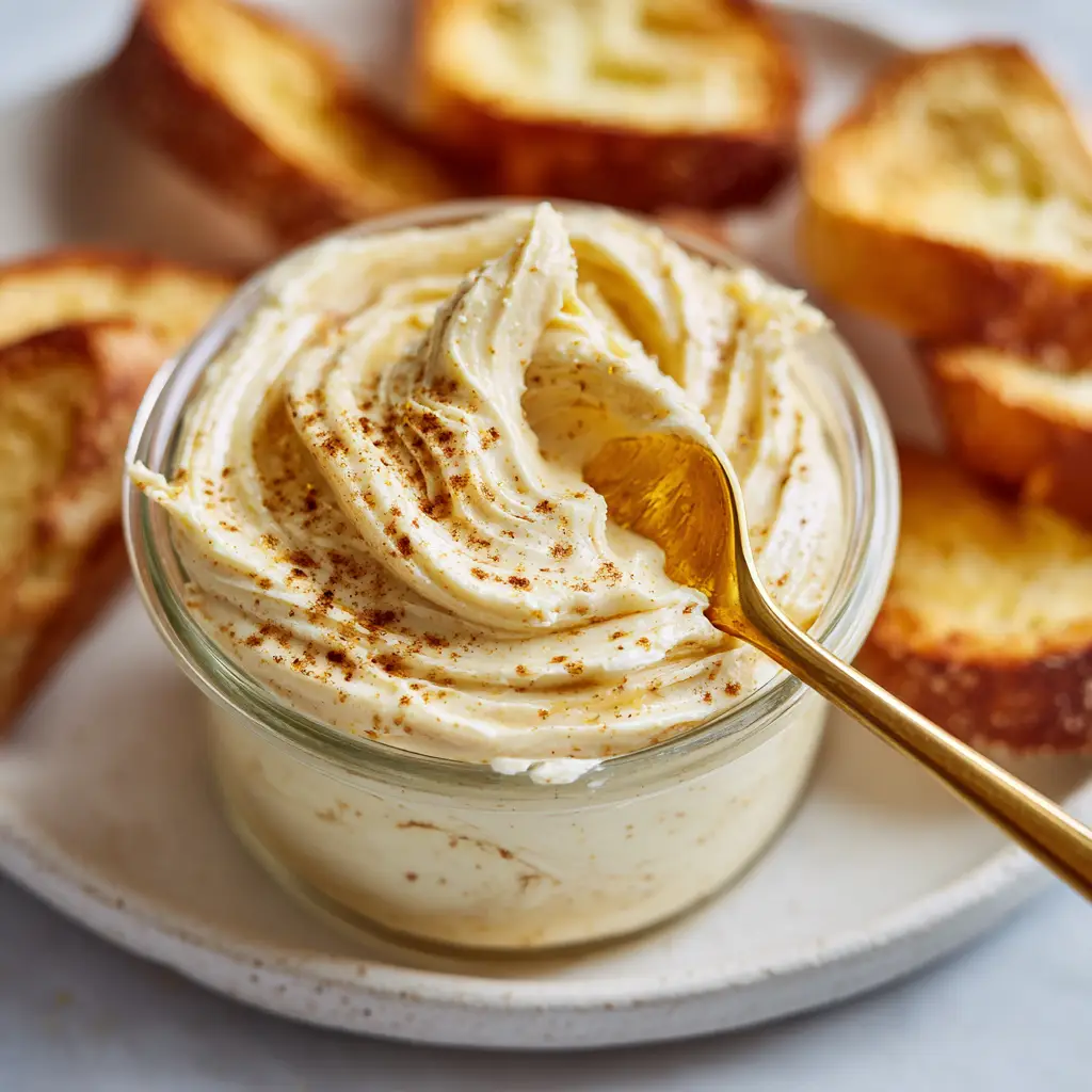 A spoonful of sweet honey butter being spread, showcasing its smooth and spreadable consistency, perfect for a copycat recipe.
