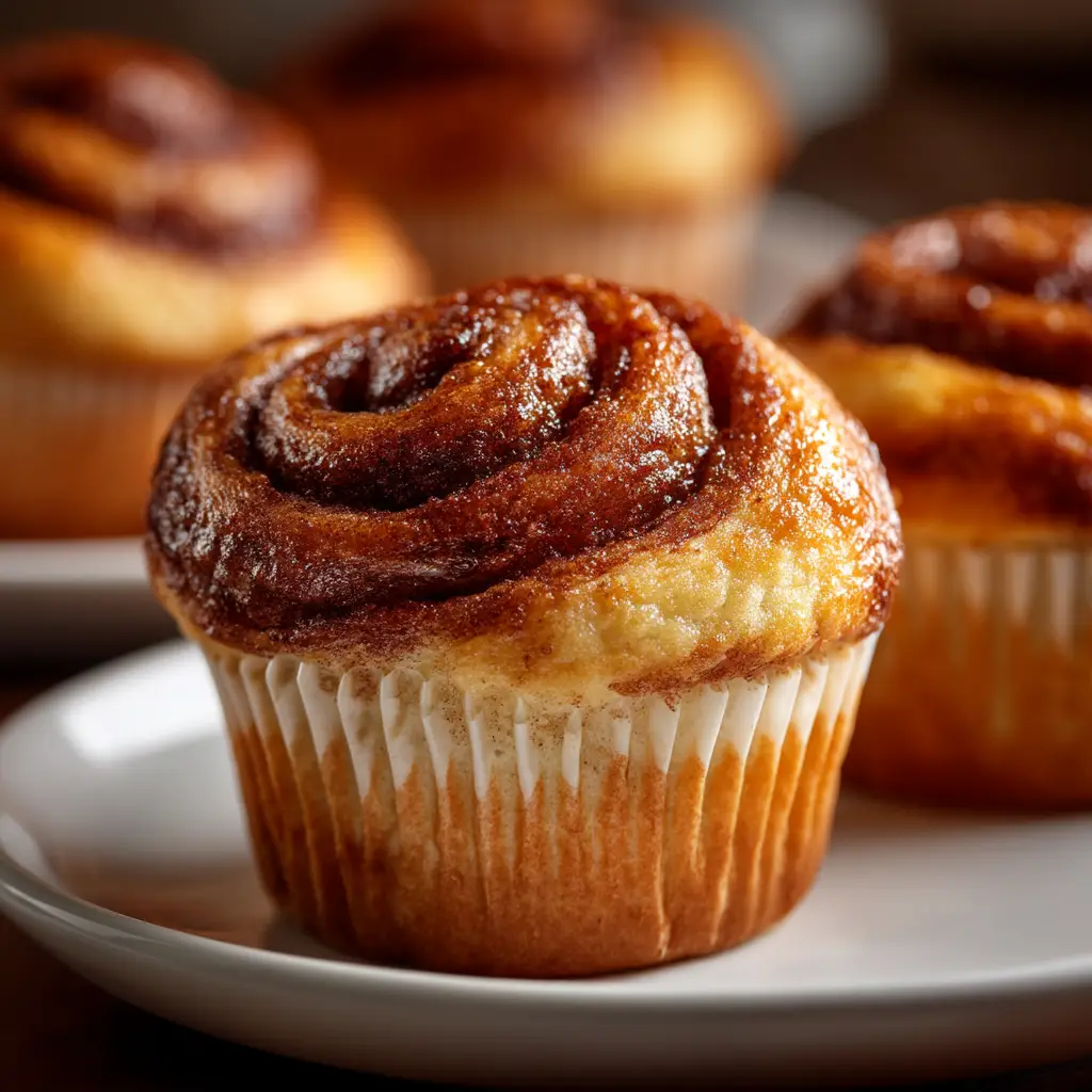 The process of making cinnamon roll protein muffins, showing the cinnamon swirl mixture being added to the muffin batter before baking.