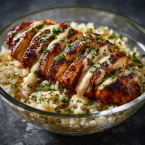 A plate of one-pan cajun chicken served over pasta, with the creamy sauce coating every piece.