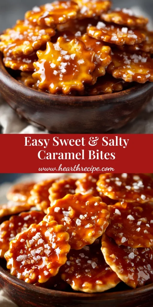 A top-down view of delicious Salted Caramel Cracker Bites broken into pieces on parchment paper. The perfect easy holiday treat.