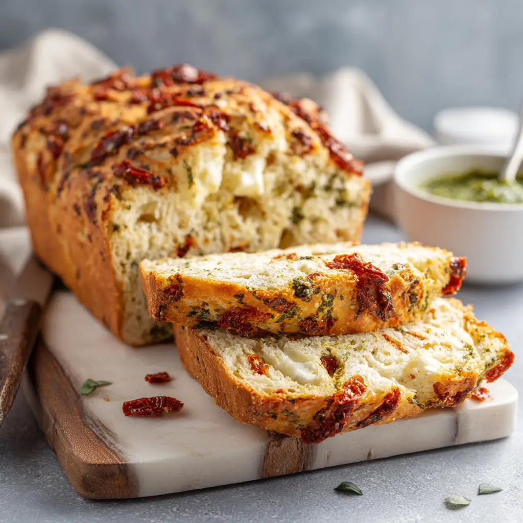 The process of shaping the tomato basil bread dough on a floured surface before its second rise. This demonstrates a key step in this easy yeast bread recipe.