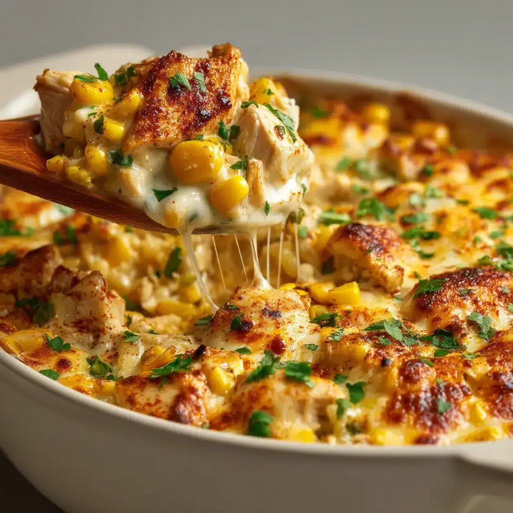 A serving of the Mexican chicken bake on a plate, garnished with fresh cilantro and a lime wedge on the side.