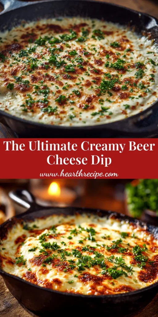 A shareable pin image showing a bowl of creamy White Cheddar Beer Cheese surrounded by soft pretzel bites, with text overlay for Pinterest.