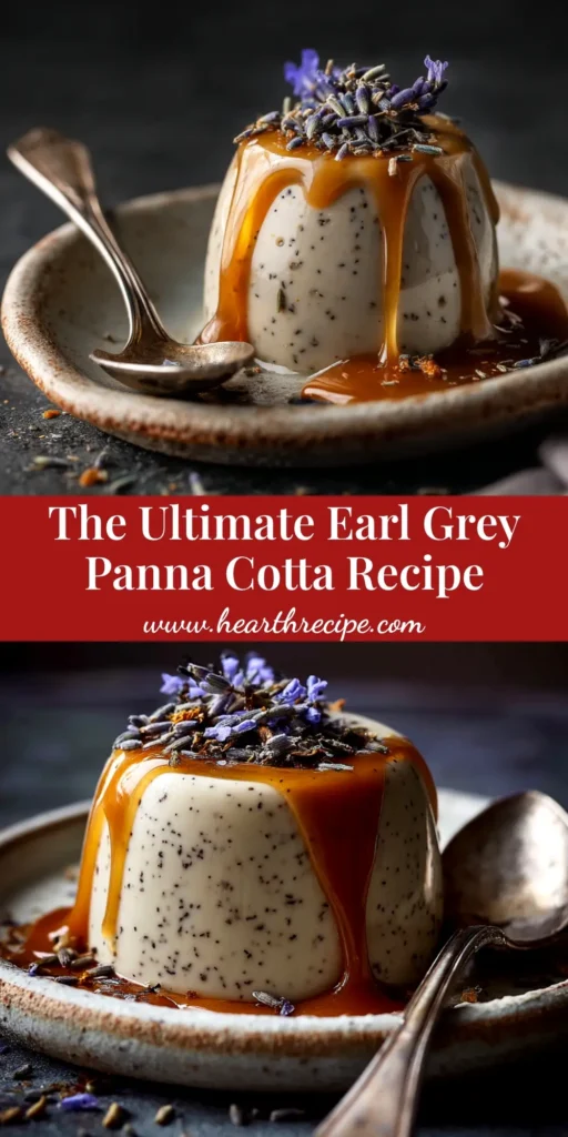 A beautiful Earl Grey panna cotta recipe, showing several servings of the creamy, tea-infused dessert ready to be shared.