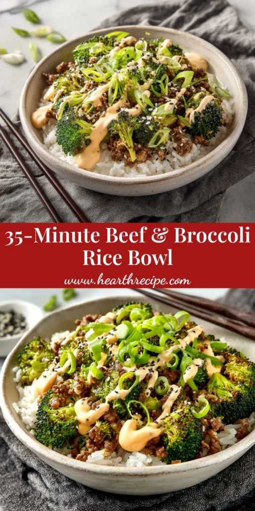 A delicious and easy ground beef and broccoli stir fry in a skillet, garnished with sesame seeds. This 20-minute recipe is perfect for a quick weeknight dinner.