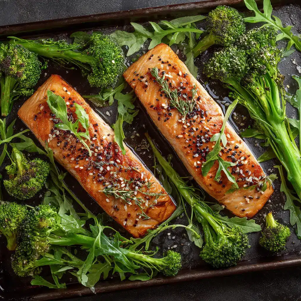 Maple Dijon Salmon: The Perfect 20-Minute Weeknight Dinner 1 Step-by-step preparation of the maple dijon glaze being spooned over raw salmon fillets on a baking sheet.