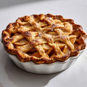 Thick slices of fresh apples mixed with cinnamon and sugars, ready to be pre-cooked into a glossy amber filling. (Homemade Apple Pie Recipe)