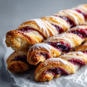 Ingredients for Berry Puff Pastry Twists including puff pastry, mixed berries, sugar, and an egg wash.