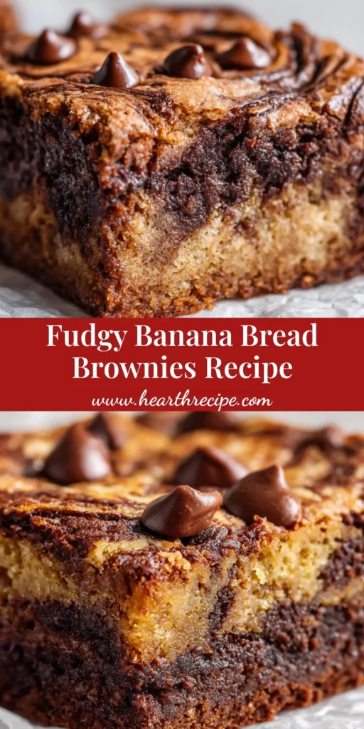 A close-up of thick, square-cut banana bread brownies with a glossy crinkly crust, sitting on white parchment paper.