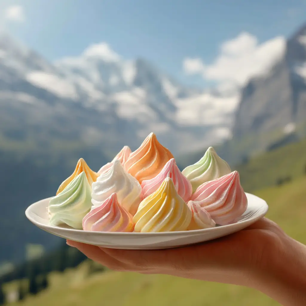 The process of piping colorful meringue batter onto a baking sheet to make flavored Jello meringue cookies.