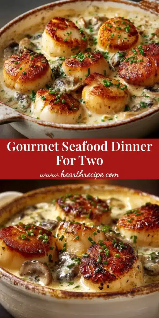 An elegant, single-serving Seafood Cassolette in a white ramekin, featuring a golden-brown breadcrumb crust over a creamy sauce with shrimp and scallops.