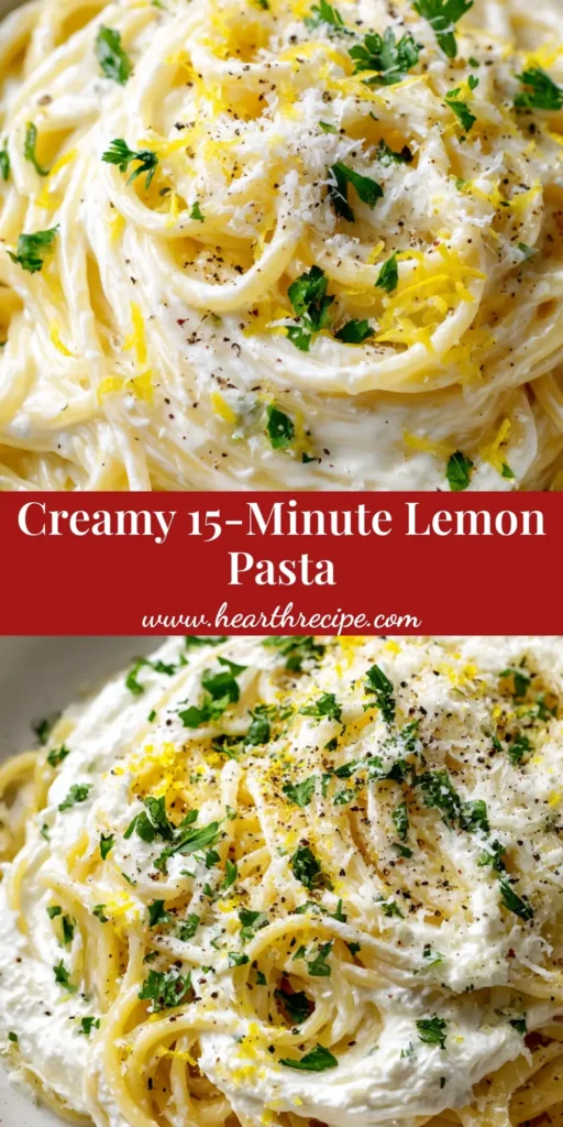 A shallow white bowl of Lemon Ricotta Spaghetti with fine yellow lemon zest curls, fresh parsley, and fluffy Parmesan cheese on a grey background.