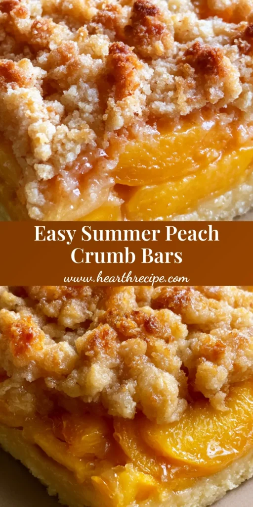 Peach Crumb Bars: The Ultimate Buttery Shortbread and Glazed Fruit Squares 4 A stack of rectangular Peach Crumb Bars showing the dense shortbread base and golden oat topping.